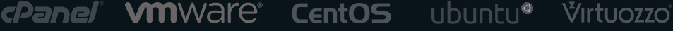 Some of the technology used in our servers thanks to these partners: cPanel, vmWare, CentOS, debian, Parallels Virtuozo and others.